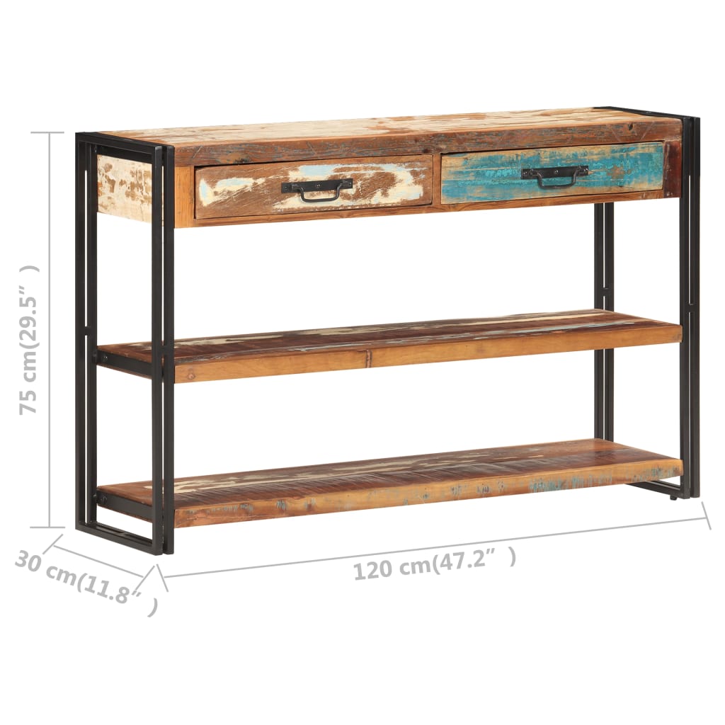 vidaXL Dressoir 120x30x75 cm massief acaciahout