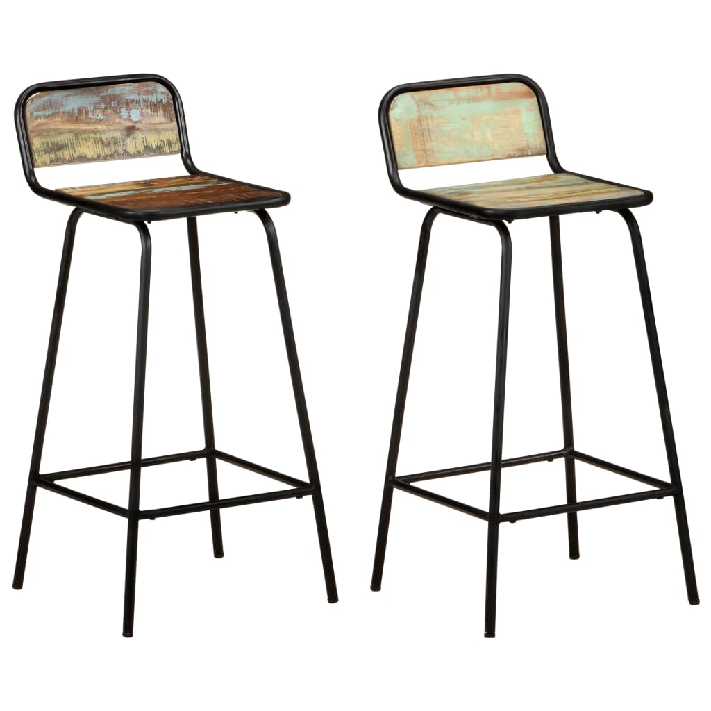 vidaXL Barstoelen 2 st massief mangohout