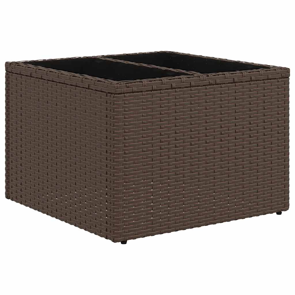 vidaXL 6-piece Garden Sofa Set with Cushions Black Poly Rattan
