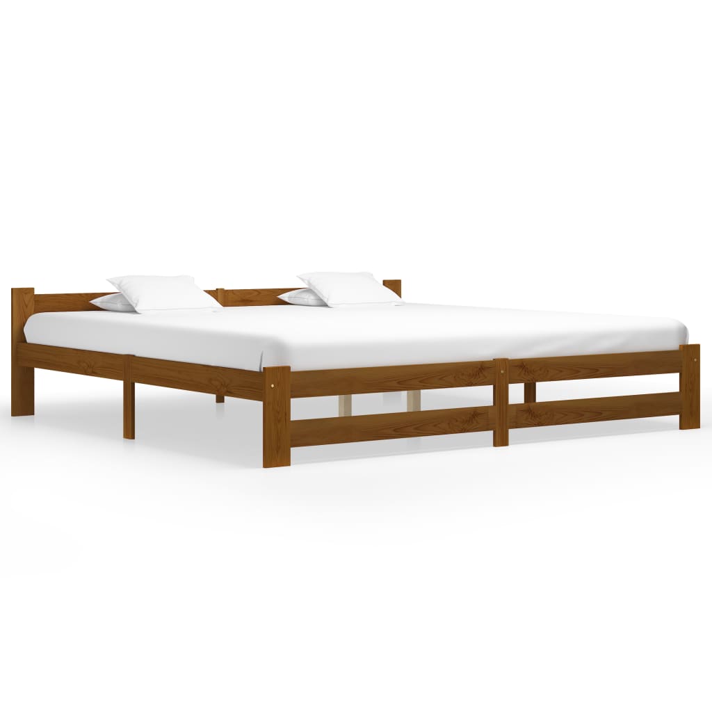 vidaXL Bedframe massief grenenhout 90x200 cm