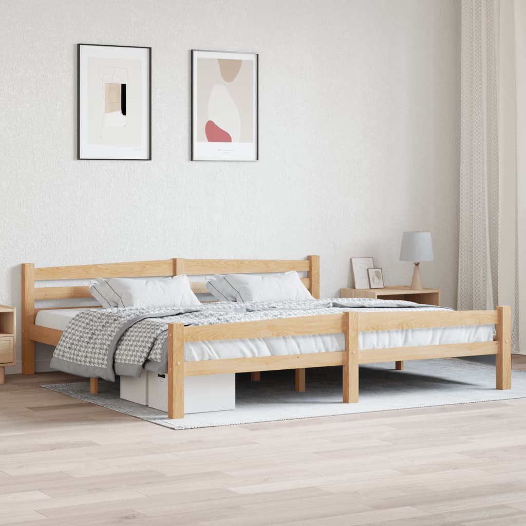 vidaXL Bedframe massief grenenhout 90x200 cm