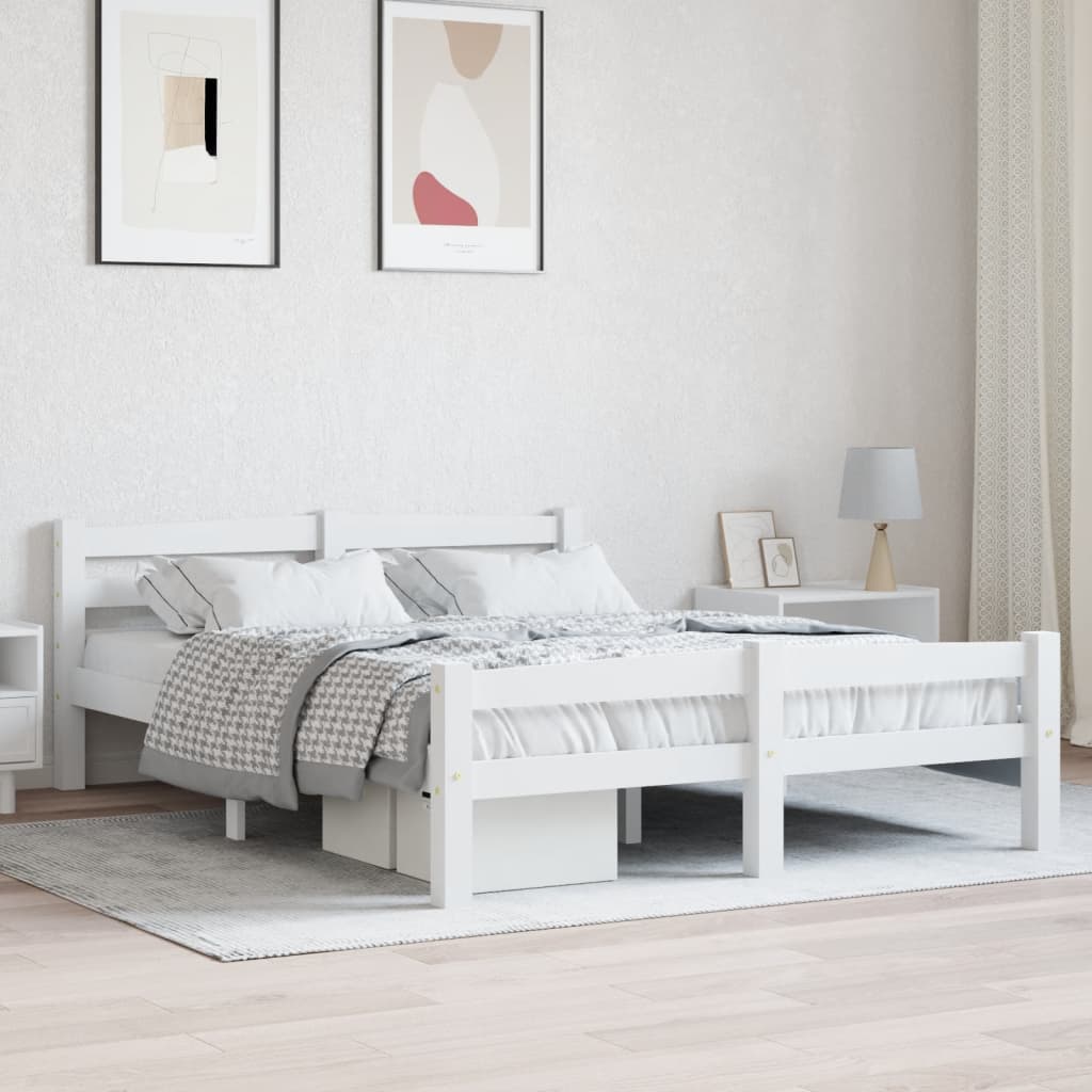 vidaXL Bedframe massief grenenhout 90x200 cm