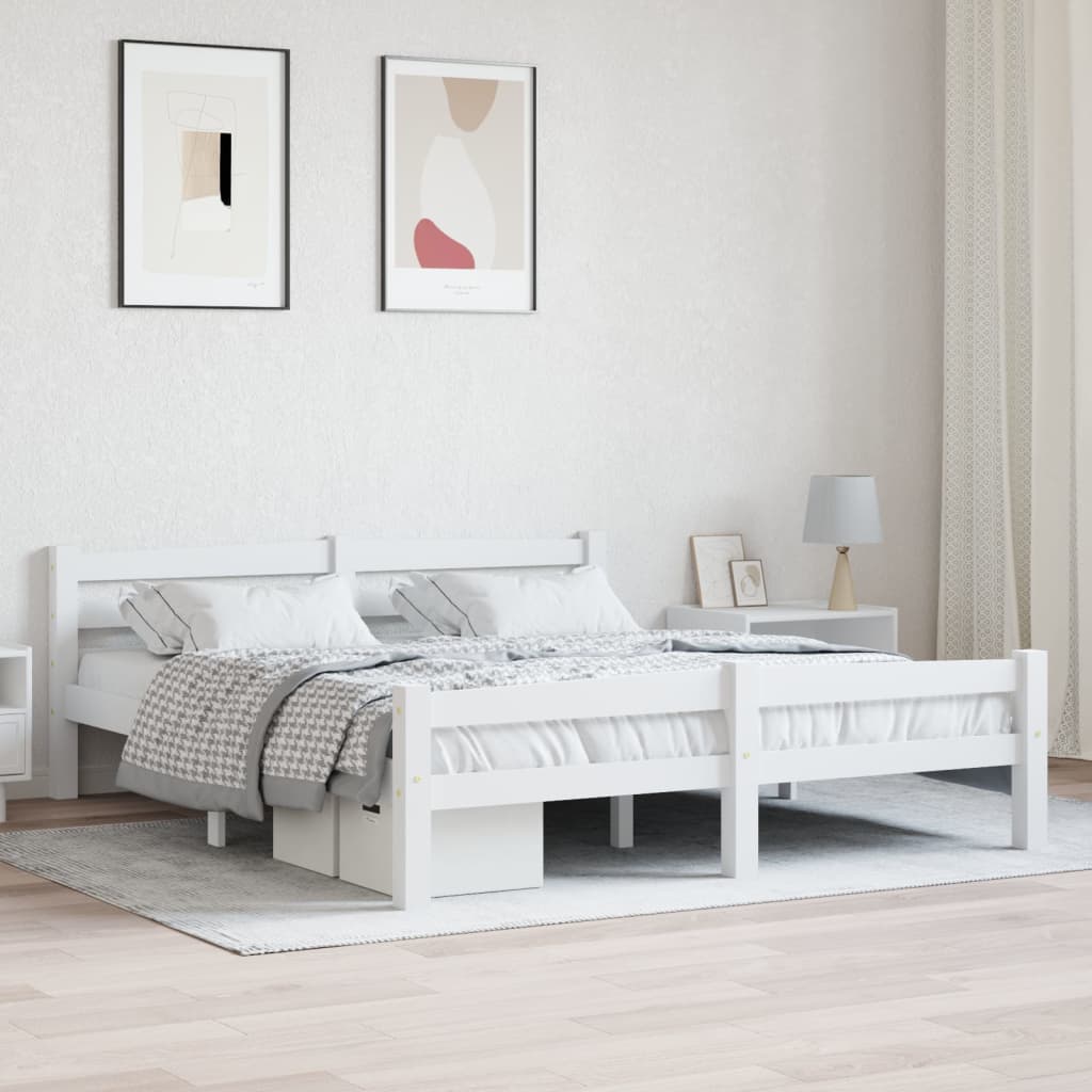 vidaXL Bedframe massief grenenhout 90x200 cm