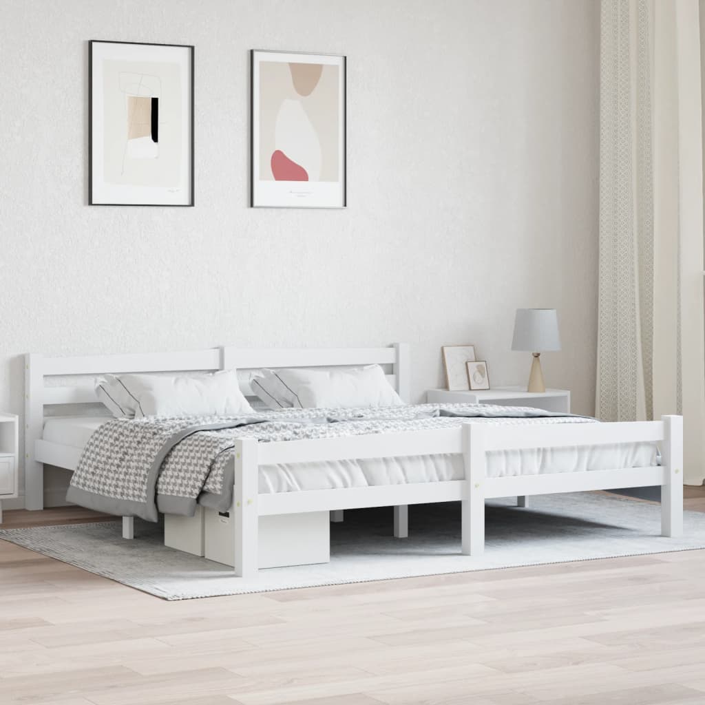 vidaXL Bedframe massief grenenhout 90x200 cm