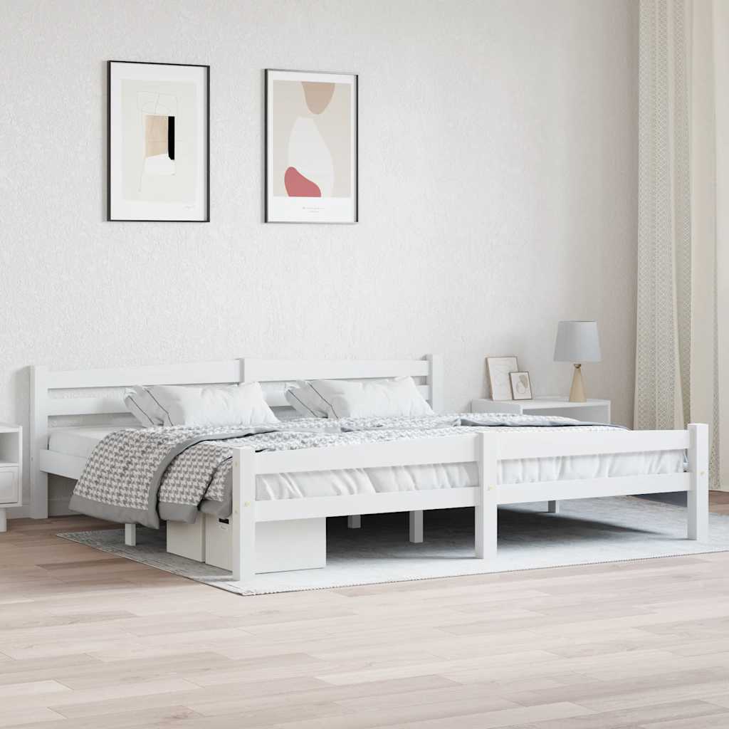 vidaXL Bedframe massief grenenhout 90x200 cm