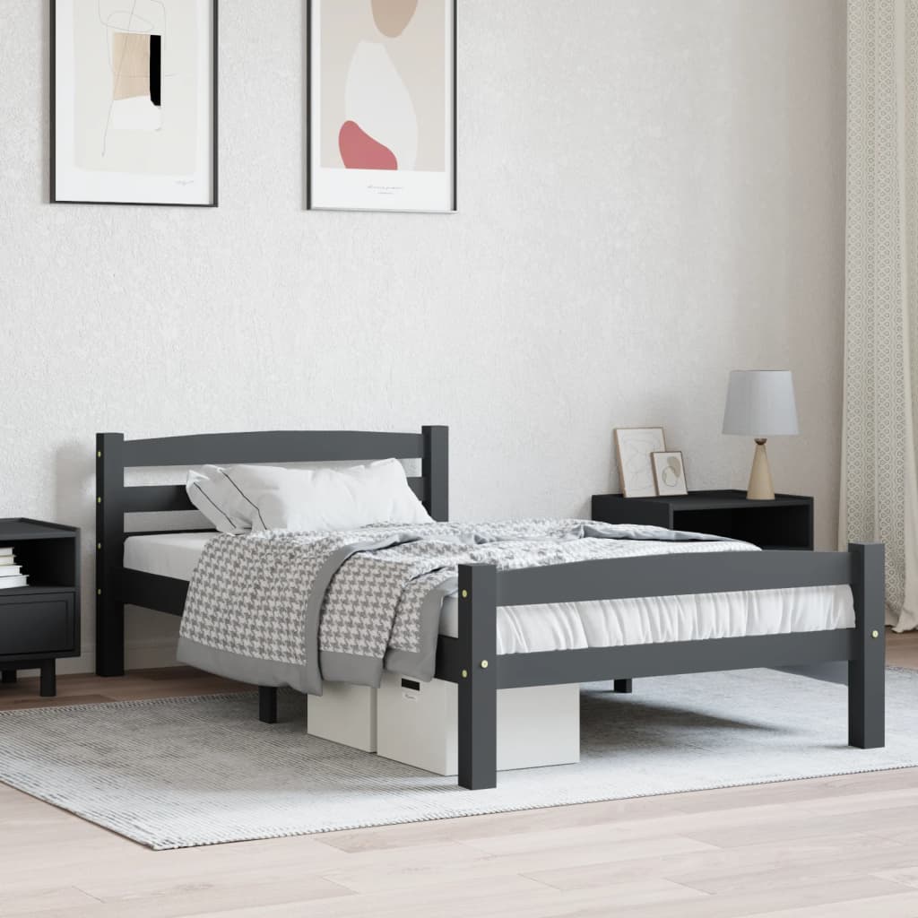 vidaXL Bedframe massief grenenhout 90x200 cm