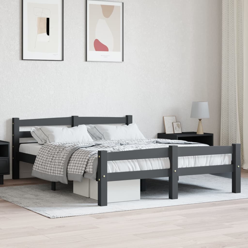 vidaXL Bedframe massief grenenhout 90x200 cm