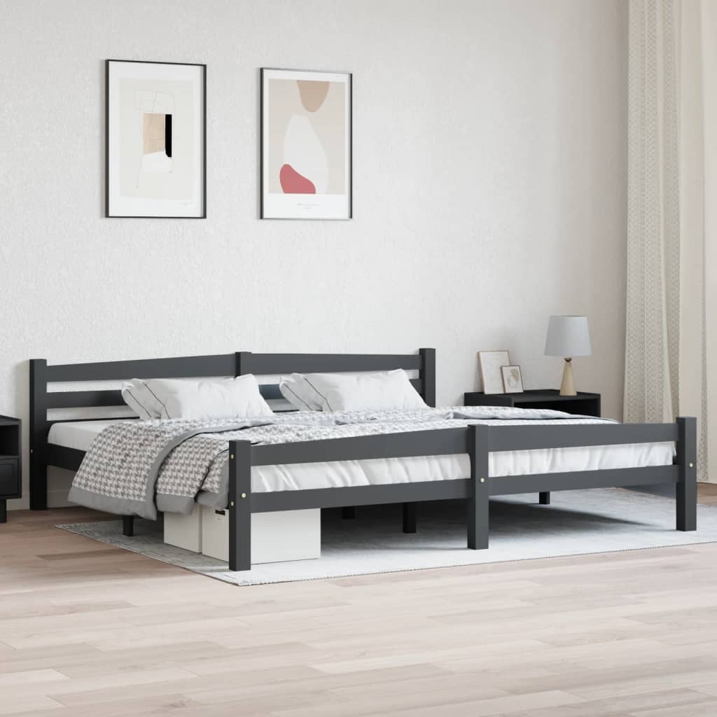 vidaXL Bedframe massief grenenhout 90x200 cm