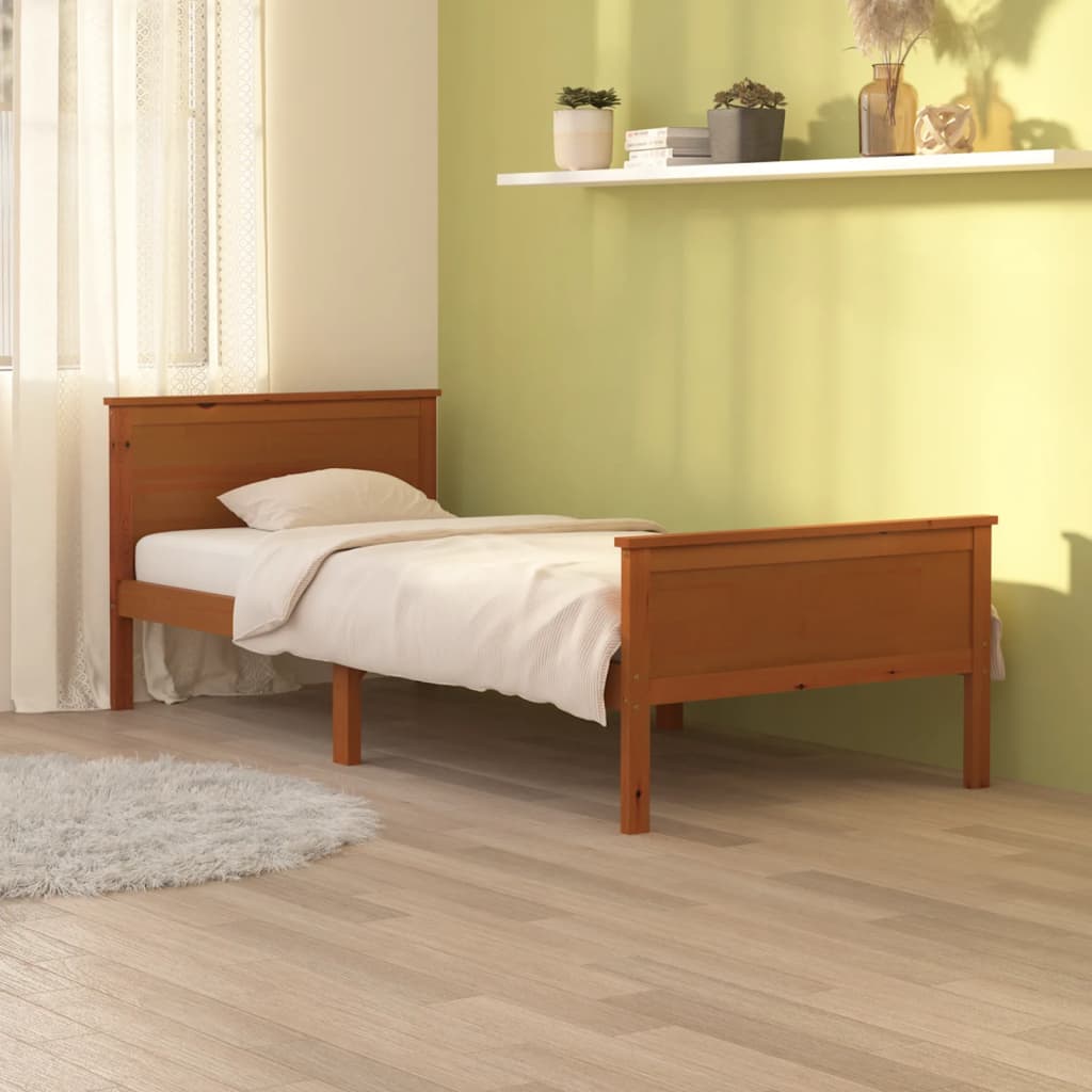 vidaXL Cadre de lit massif vert grenenhout 120x200 cm
