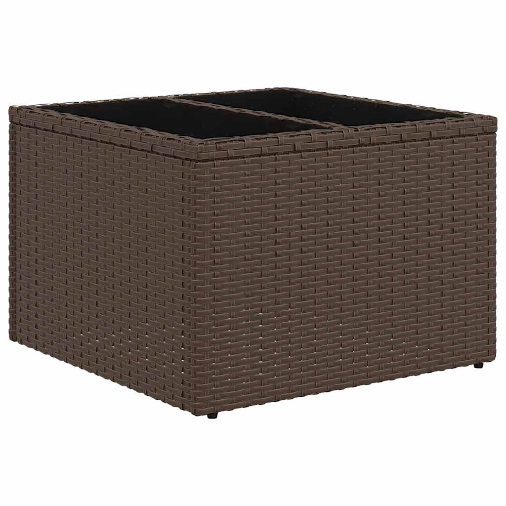 vidaXL 11-Piece Garden Lounge Set with Cushions, Black Poly Rattan