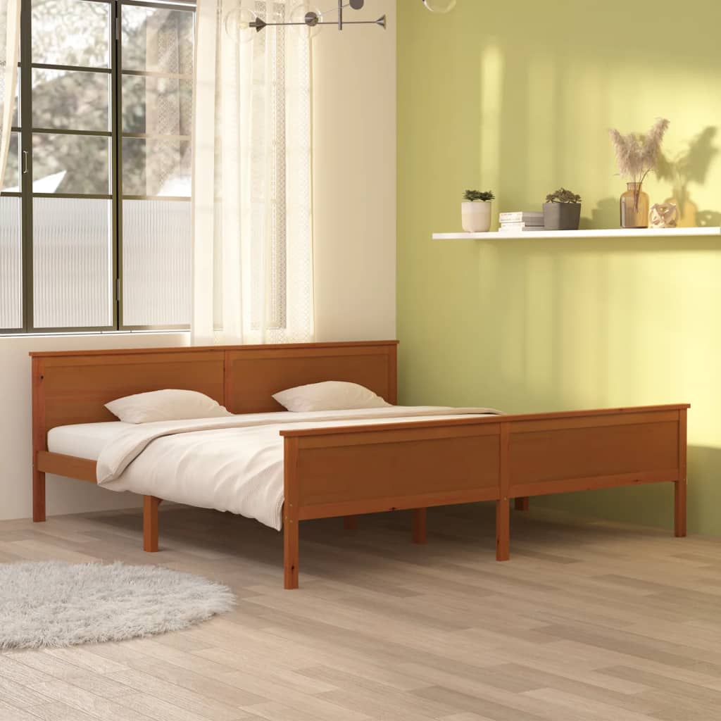 vidaXL Cadre de lit massif vert grenenhout 120x200 cm
