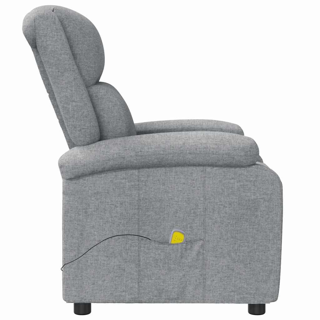 vidaXL Massagestoel stof lichtgrijs