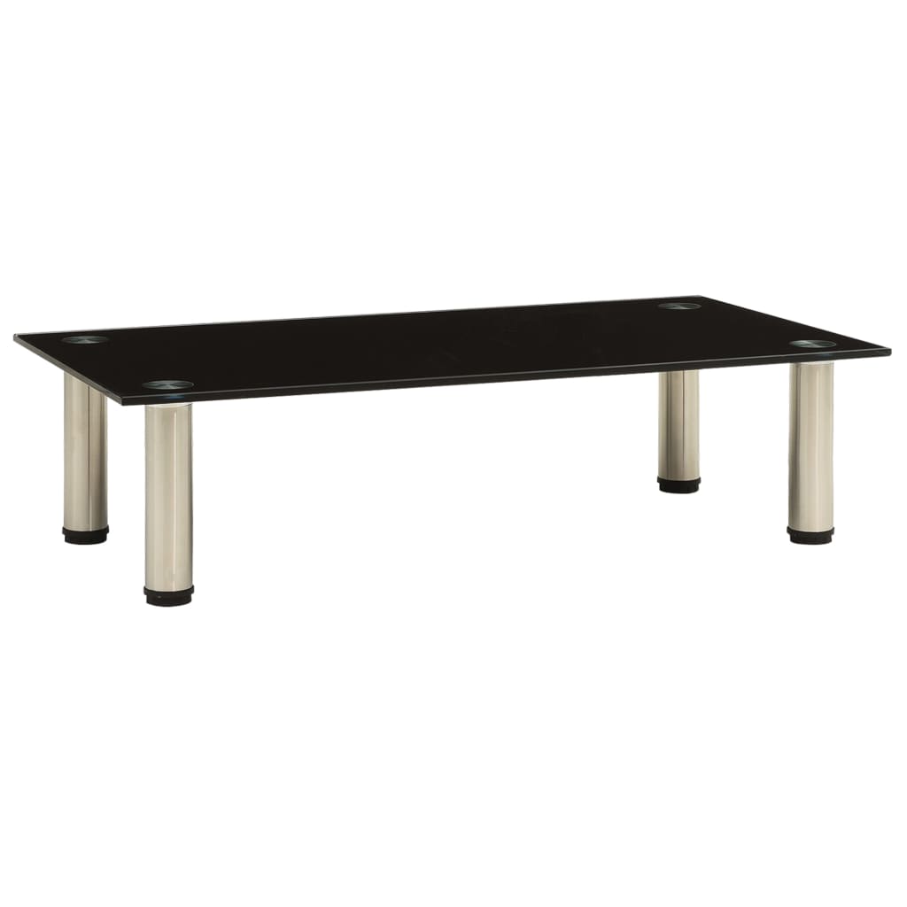 vidaXL Tv-meubel 40x35x17 cm gehard glas zwart