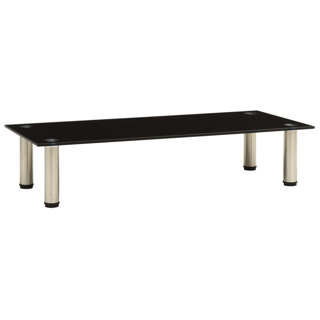 vidaXL Tv-meubel 40x35x17 cm gehard glas zwart