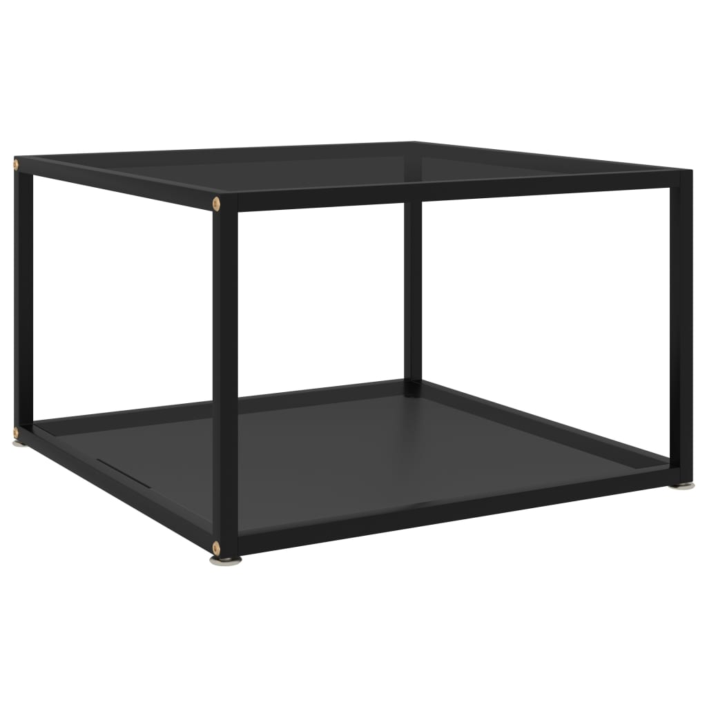 vidaXL Salontafel 60x60x35 cm gehard glas transparant