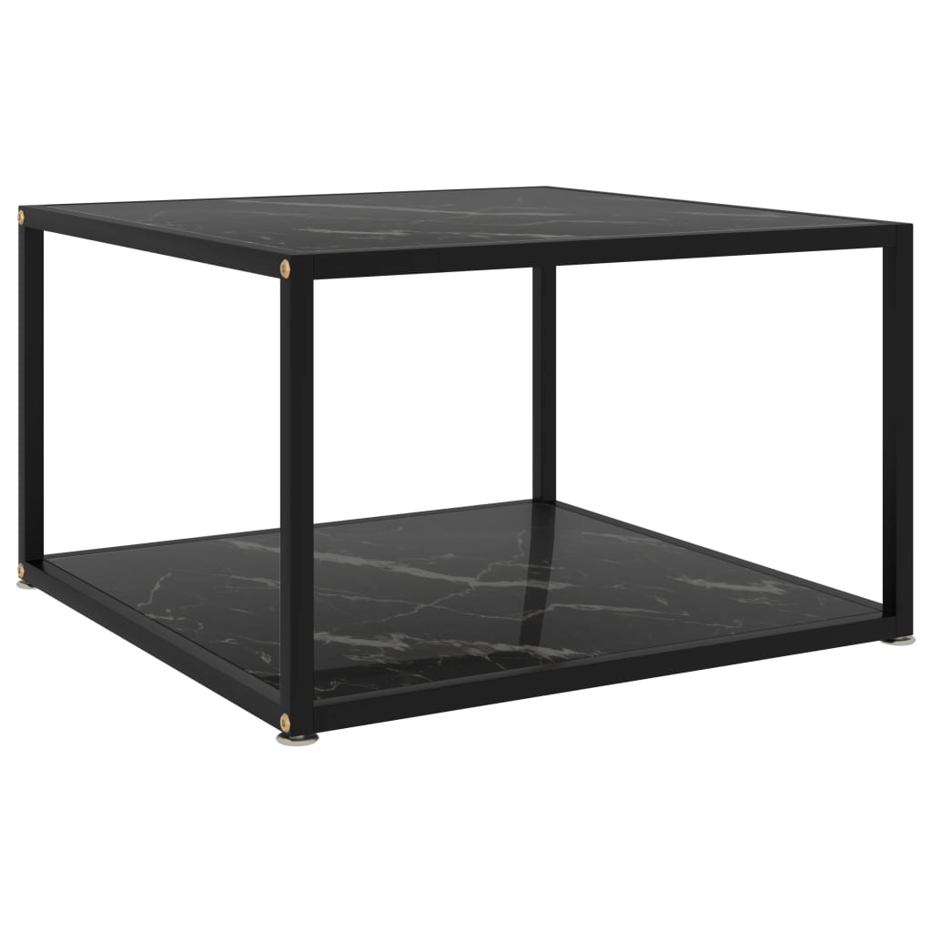 vidaXL Salontafel 60x60x35 cm gehard glas transparant