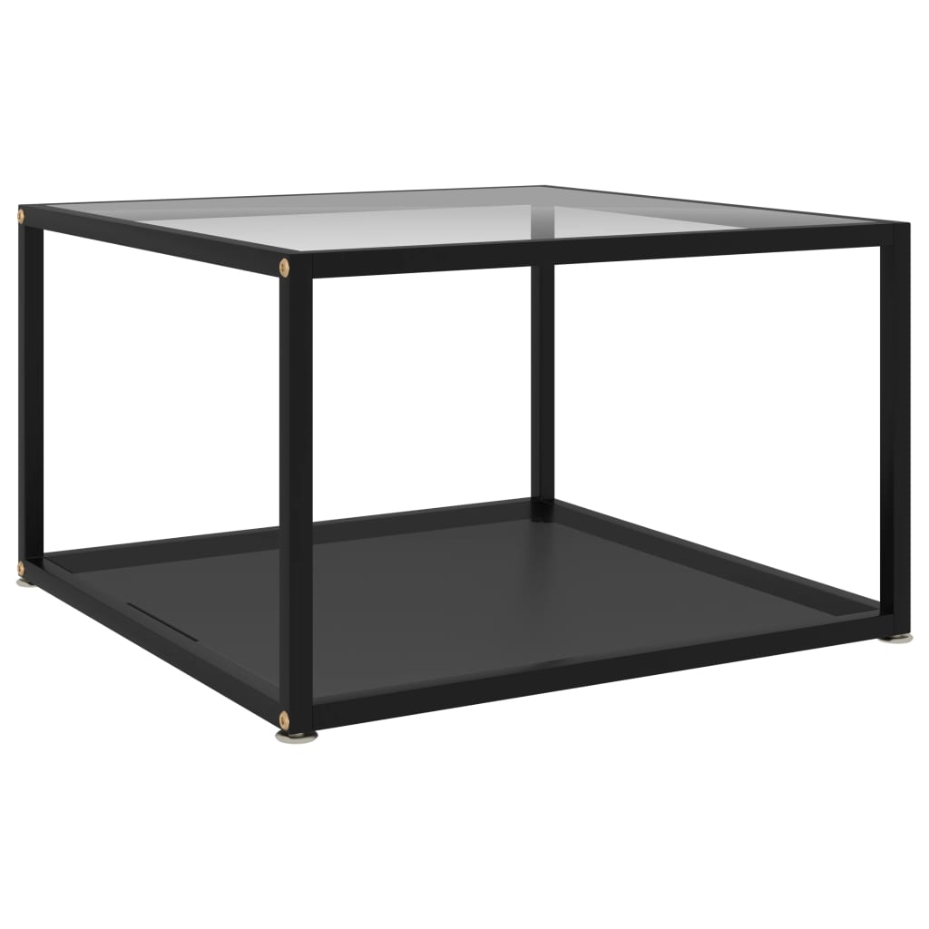 vidaXL Salontafel 60x60x35 cm gehard glas transparant