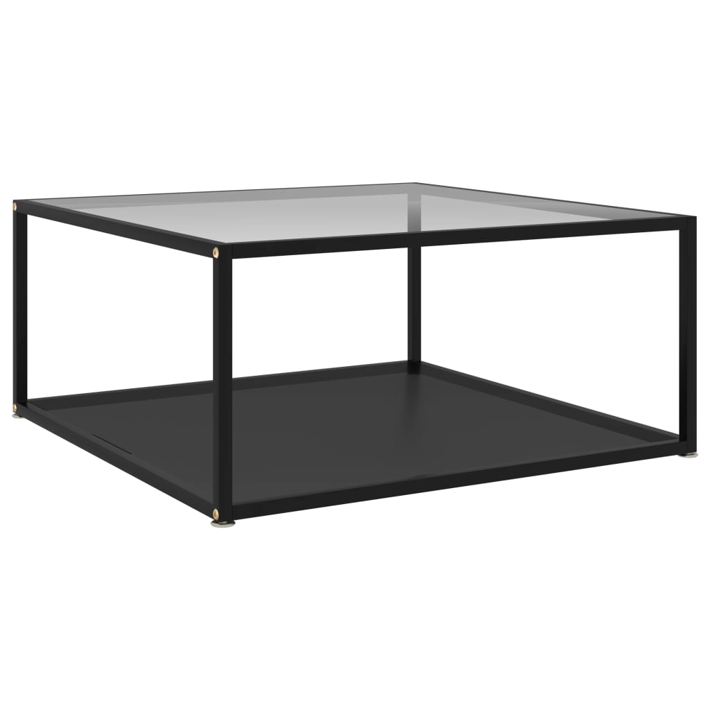 vidaXL Salontafel 60x60x35 cm gehard glas transparant