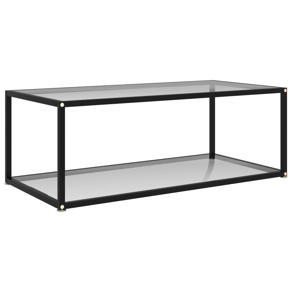 vidaXL Salontafel 60x60x35 cm gehard glas transparant