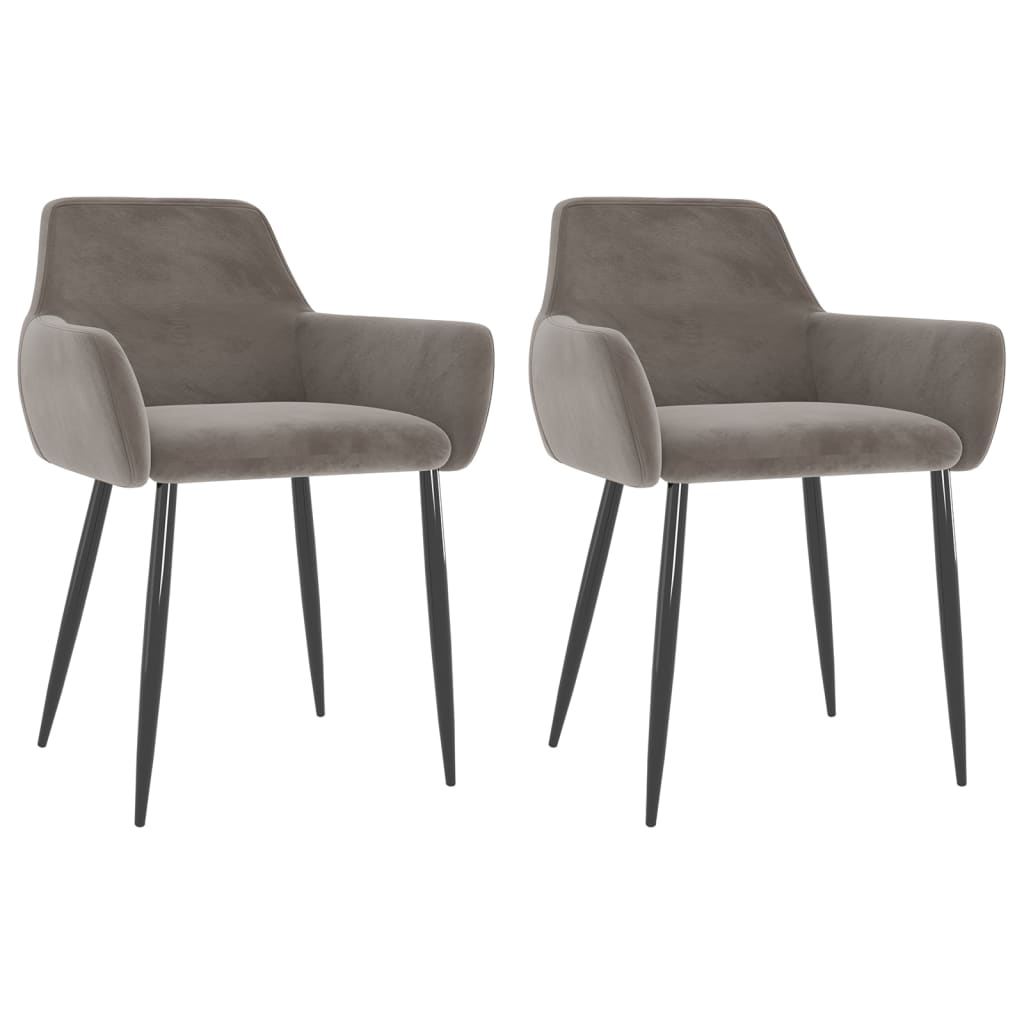 vidaXL Eetkamerstoelen 4 st fluweel donkergrijs