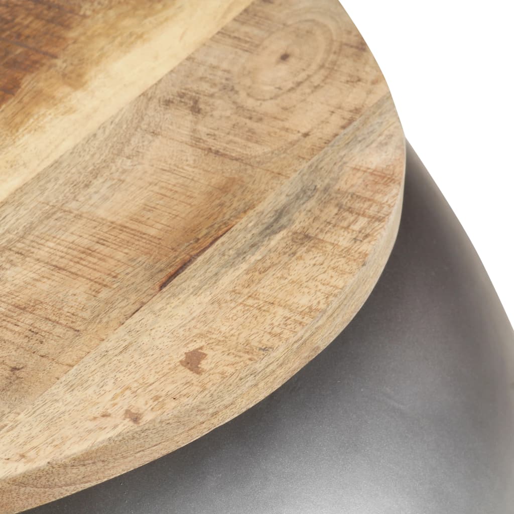 vidaXL Salontafel 68x68x30 cm massief mangohout grijs