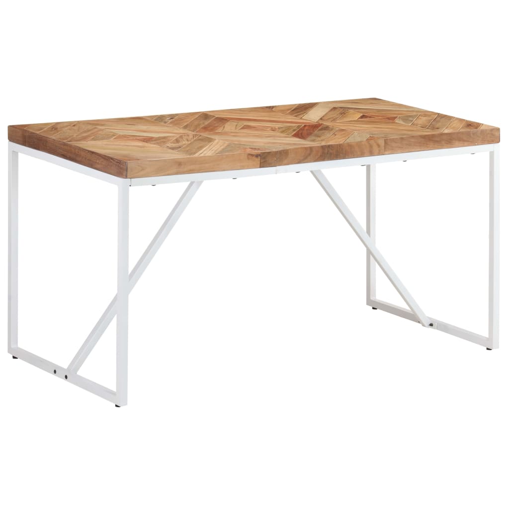 vidaXL Eettafel 120x60x76 cm massief acaciahout en mangohout