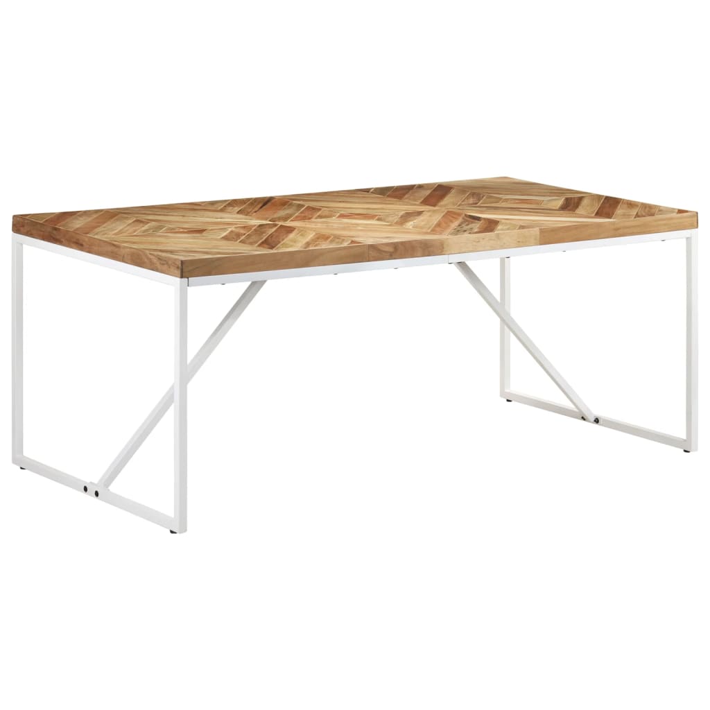 vidaXL Eettafel 120x60x76 cm massief acaciahout en mangohout