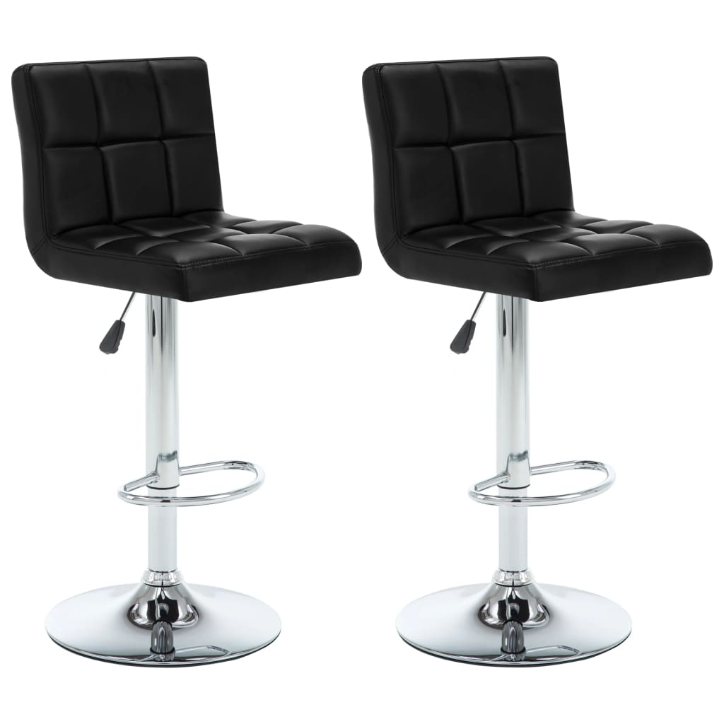 vidaXL Bar Stools 2 pcs artificial leather white