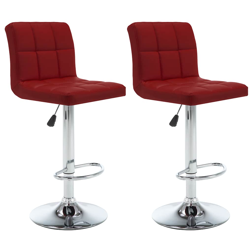 vidaXL Bar Stools 2 pcs artificial leather white
