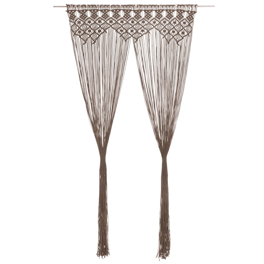 vidaXL Macrame Curtain 140x240 cm Cotton