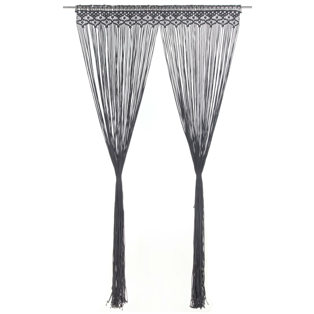 vidaXL Macrame Curtain 140x240 cm Cotton