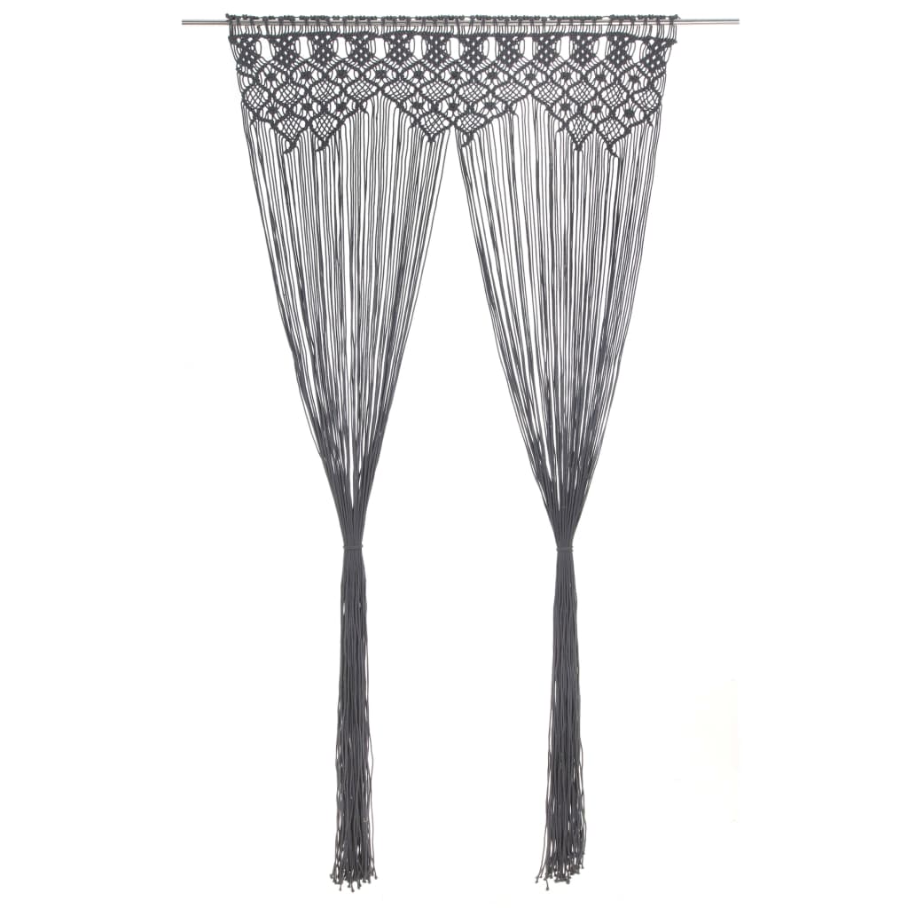 vidaXL Macrame Curtain 140x240 cm Cotton