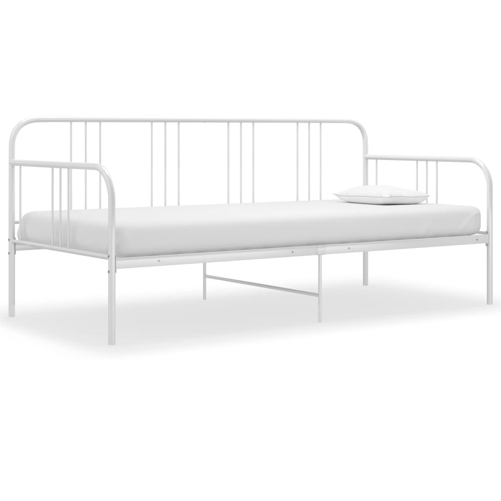 vidaXL Slaapbank metaal zwart 90x200 cm