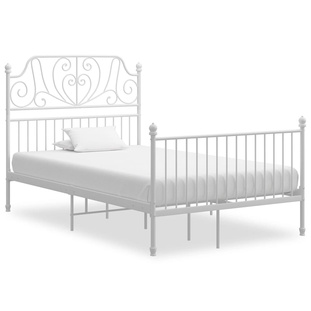 vidaXL Metal Bed Frame Black 120x200 cm