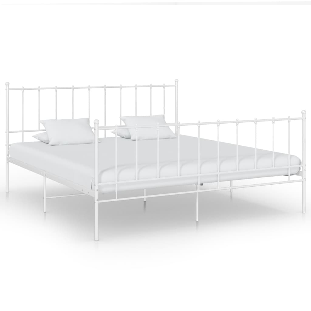 vidaXL Metal Bed Frame Black 120x200 cm