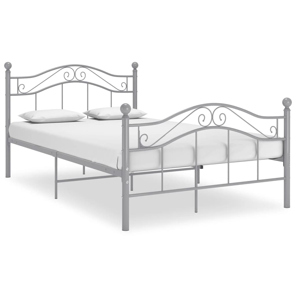 vidaXL Bedframe metaal zwart 120x200 cm