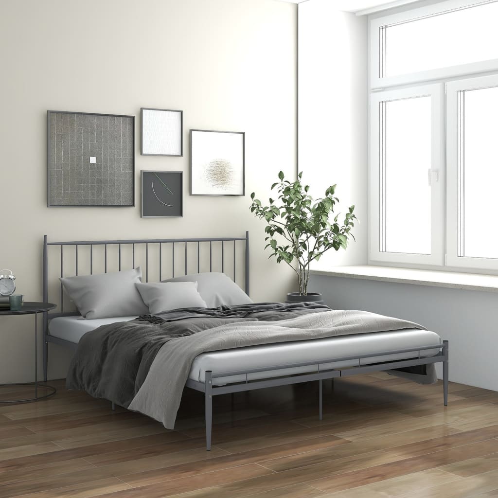 vidaXL Bedframe metaal wit 180x200 cm