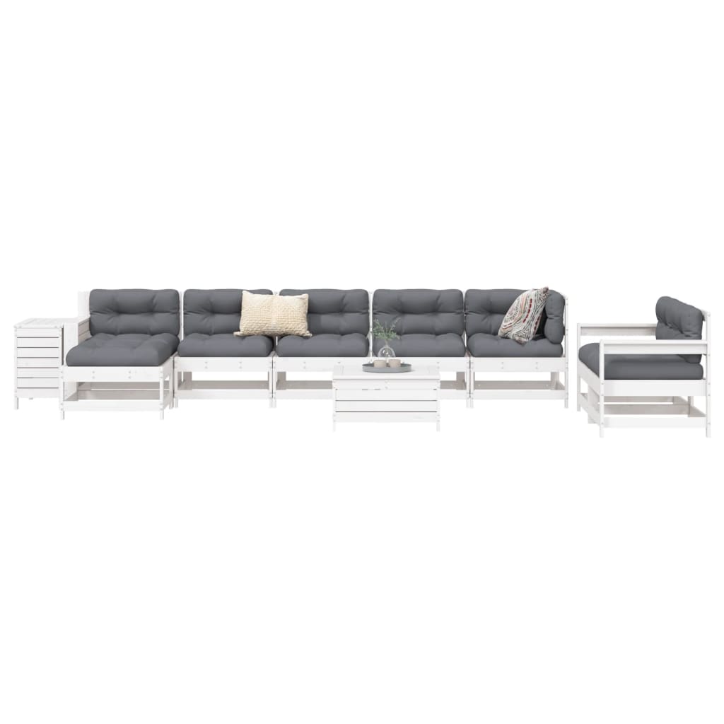 vidaXL 10-delige Loungeset massief grenenhout