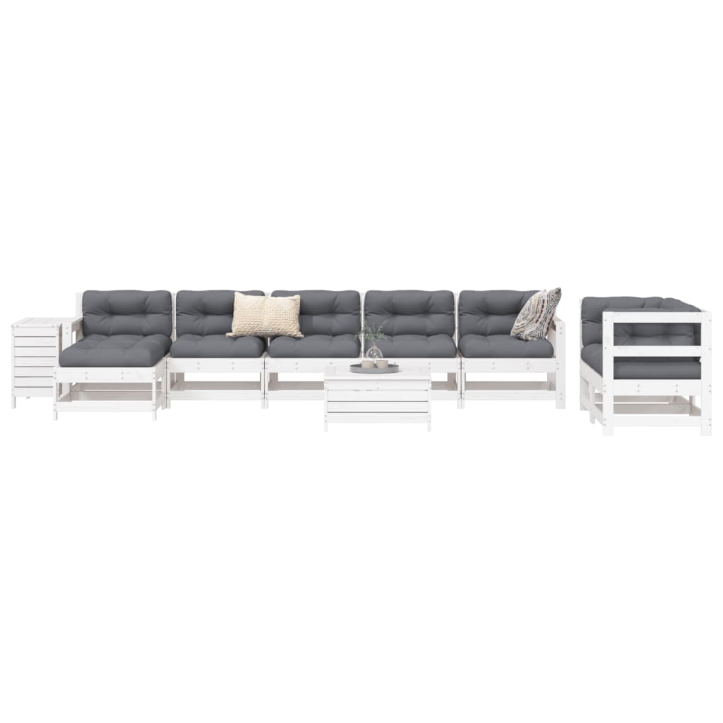 vidaXL 10-delige Loungeset massief grenenhout