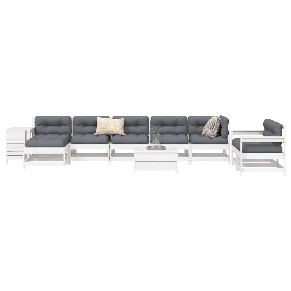 vidaXL 10-delige Loungeset massief grenenhout