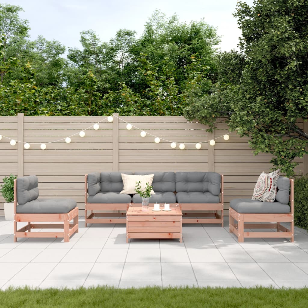vidaXL 6-Piece Lounge Set with Cushions Solid Pine Wood