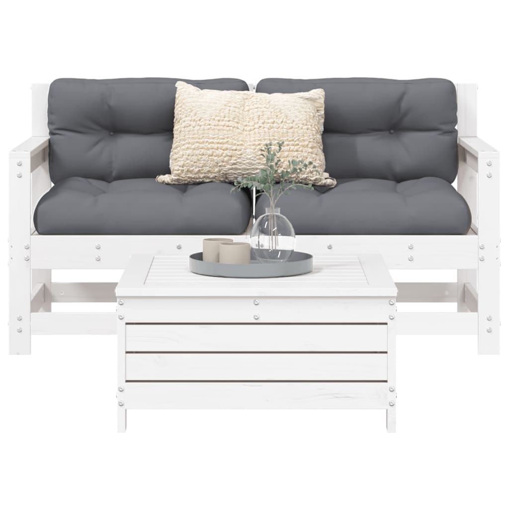 vidaXL 3-delige Loungeset massief grenenhout