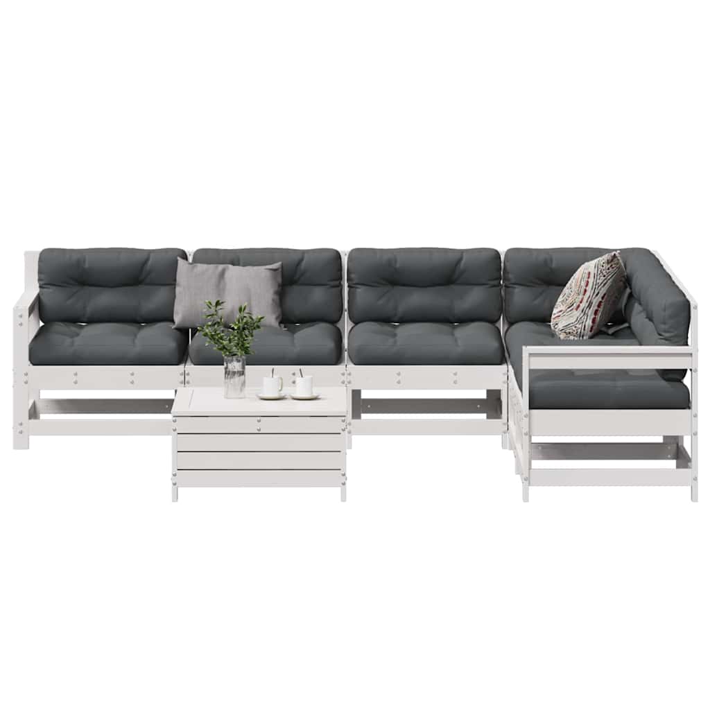 vidaXL 7-Piece Lounge Set with Cushions Solid Pine Wood