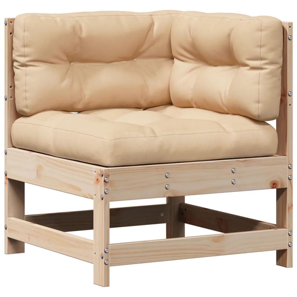 vidaXL 7-delige Loungeset met kussens massief grenenhout