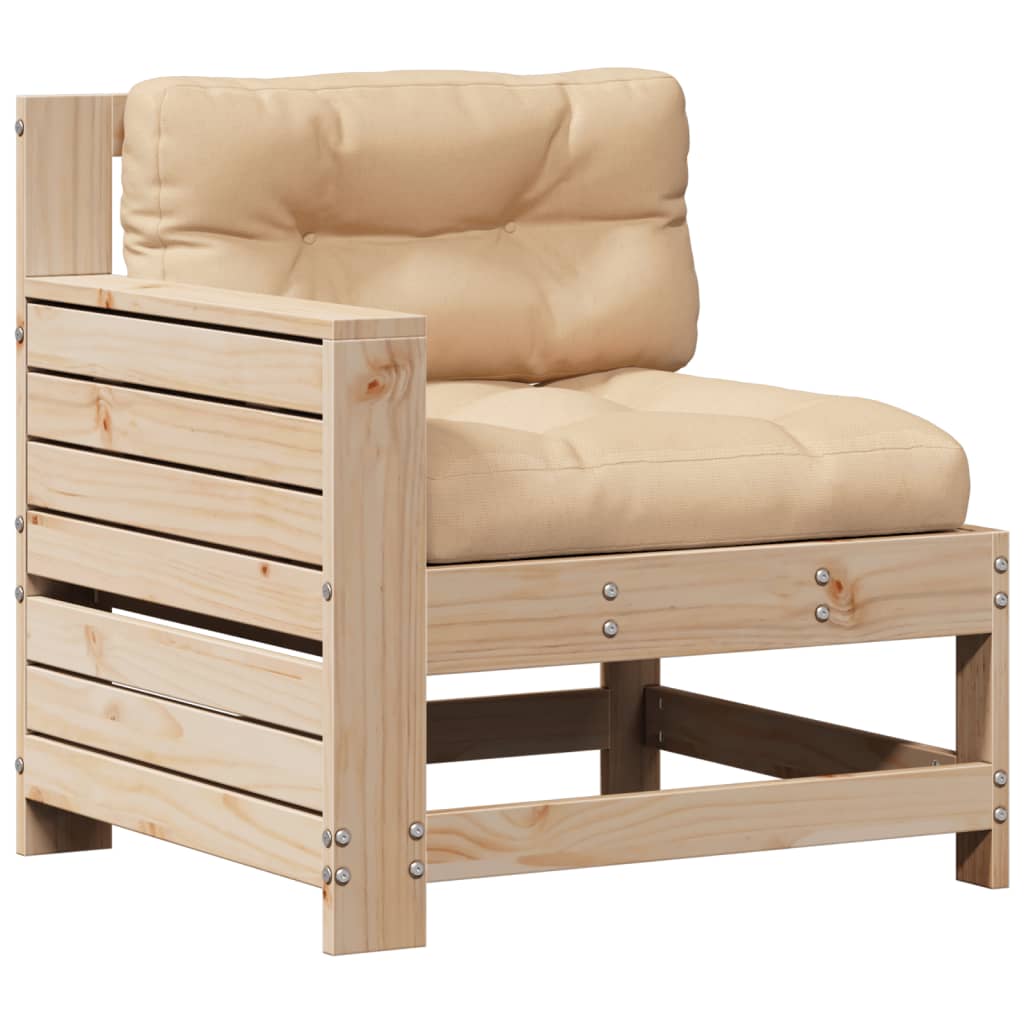 vidaXL 7-delige Loungeset met kussens massief grenenhout