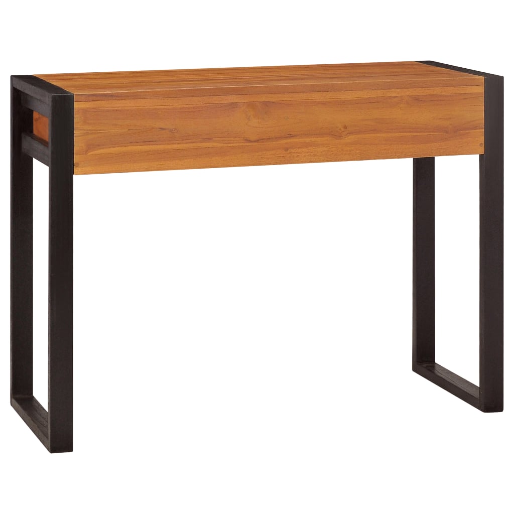 vidaXL Desk with 2 drawers 100x40x75 cm solid teak wood