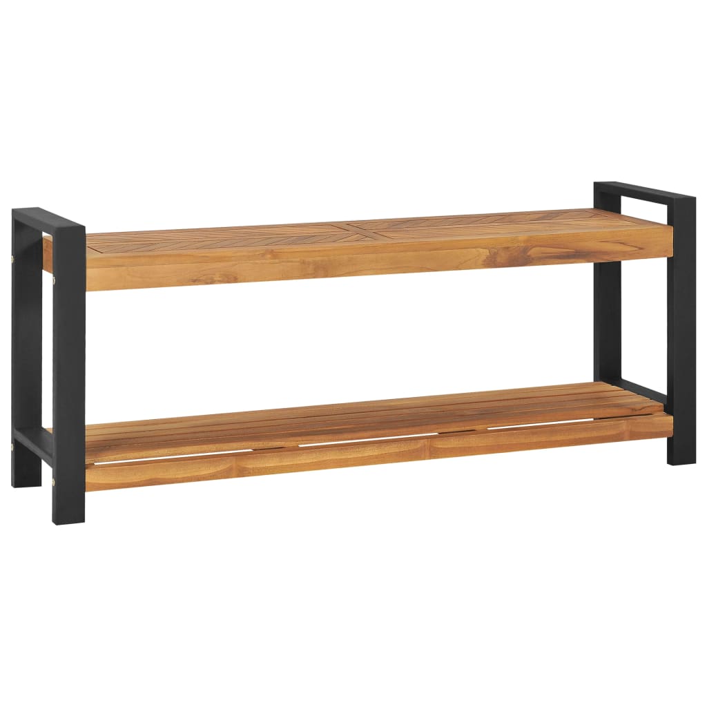 vidaXL Bank met opslag Bruin 160 x 30 x 50 cm Massief teakhout