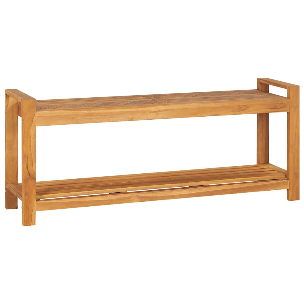 vidaXL Bank met opslag Bruin 160 x 30 x 50 cm Massief teakhout