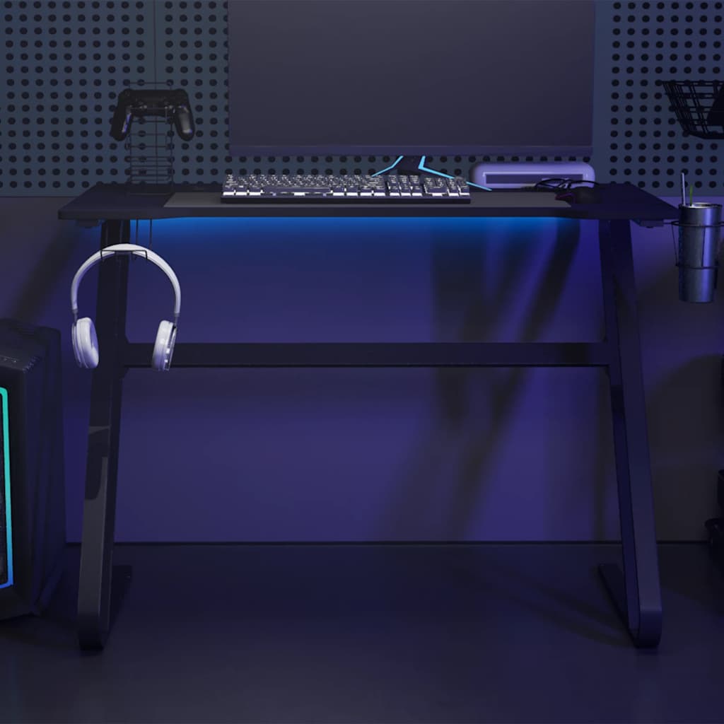 vidaXL Gamingbureau met ZZ-vormige poten 90x60x75 cm zwart