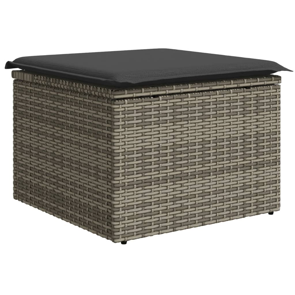 vidaXL 8-delige Loungeset met kussens poly rattan zwart